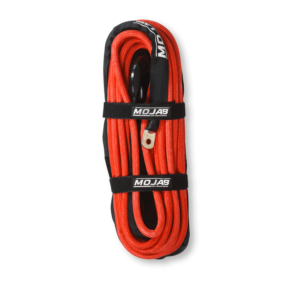 1/2'' x 78' Double Braided Winch Rope with removeable forged winch hook - Ridge & River