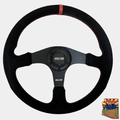 13.5'' MOJAB Flat Steering Wheel Leather or Suede - Ridge & River