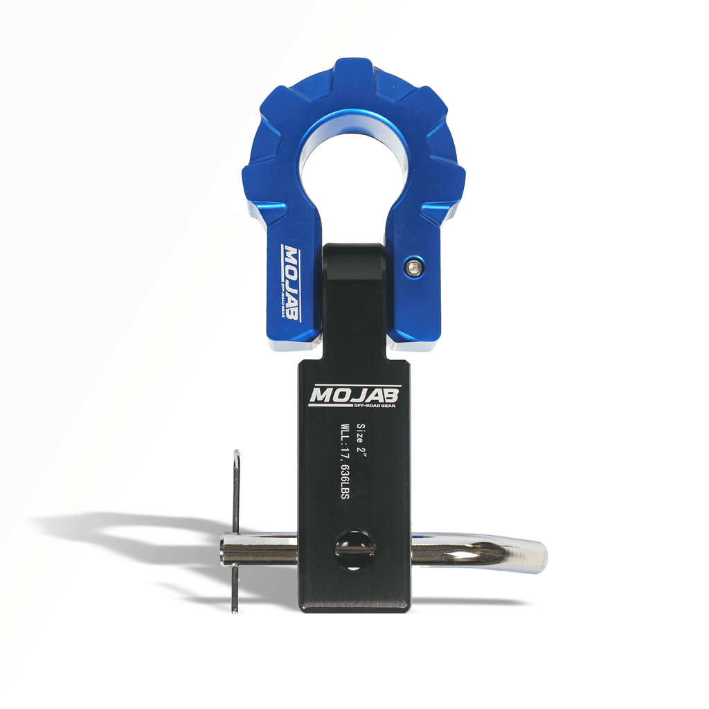 2'' Aluminum Hitch Receiver with Aluminum D - Shackle 9T (Lifetime Warranty) - Ridge & River