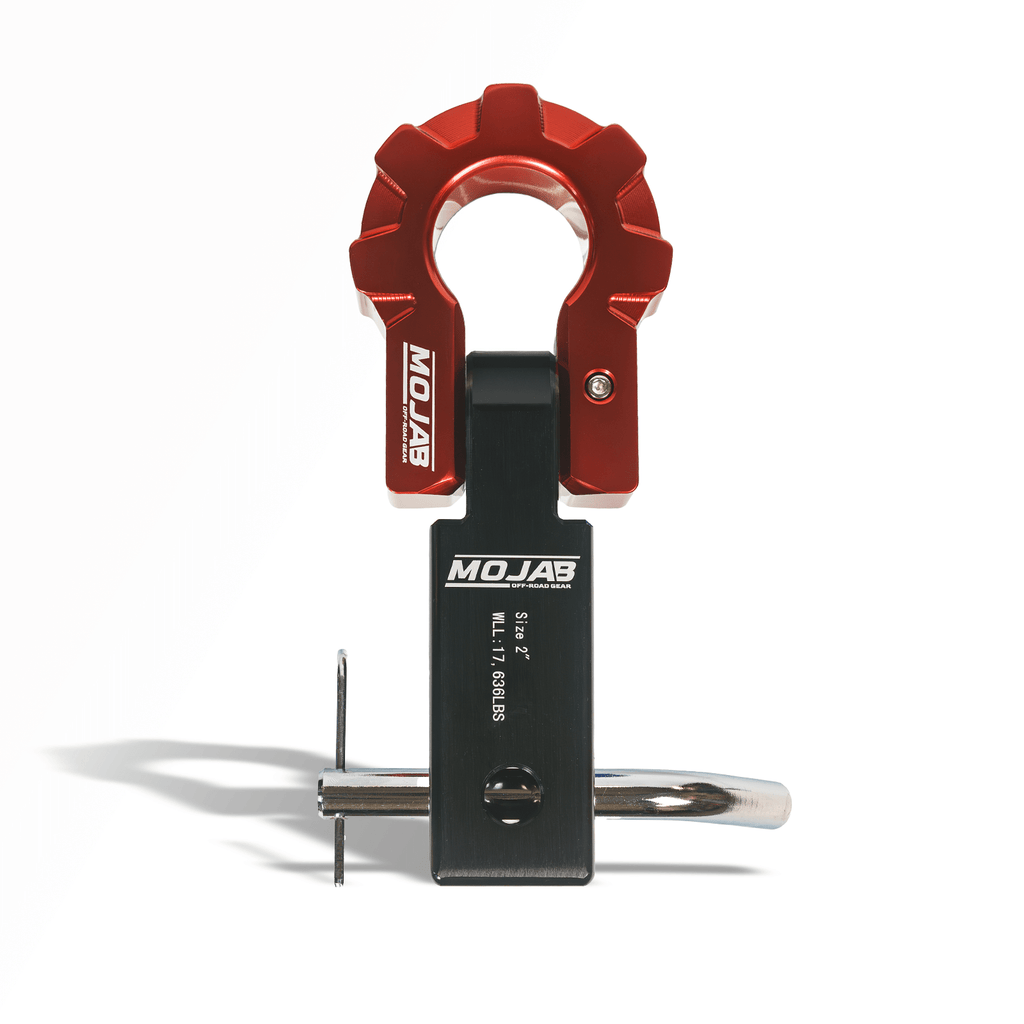 2'' Aluminum Hitch Receiver with Aluminum D - Shackle 9T (Lifetime Warranty) - Ridge & River