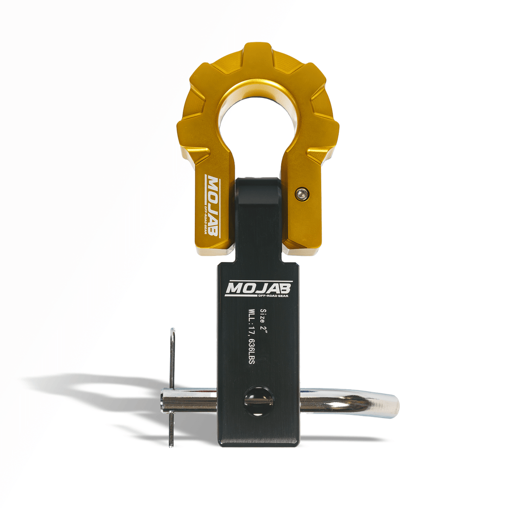 2'' Aluminum Hitch Receiver with Aluminum D - Shackle 9T (Lifetime Warranty) - Ridge & River