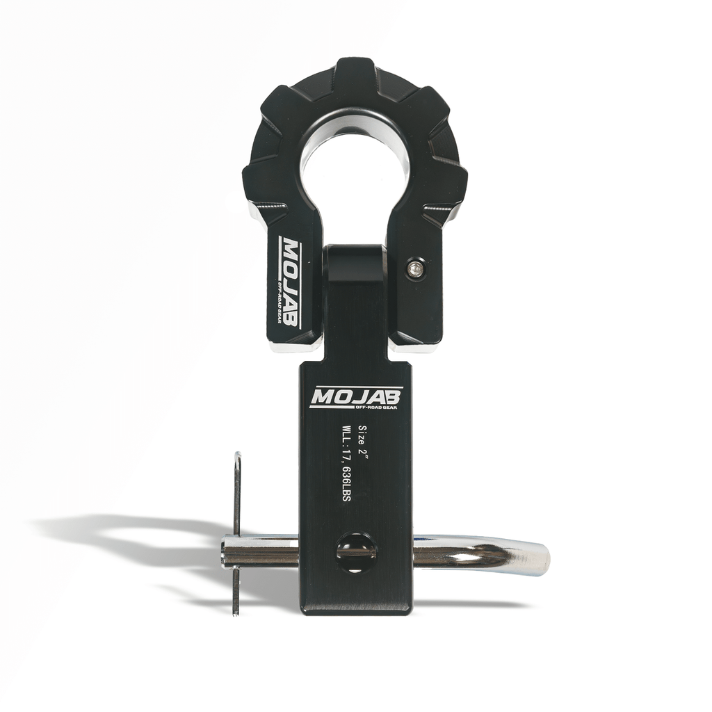 2'' Aluminum Hitch Receiver with Aluminum D - Shackle 9T (Lifetime Warranty) - Ridge & River