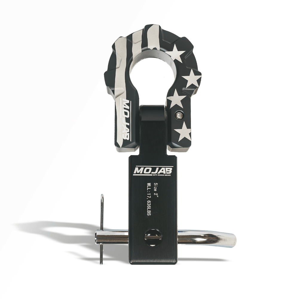 2'' Aluminum Hitch Receiver with Aluminum D - Shackle 9T (Lifetime Warranty) - Ridge & River