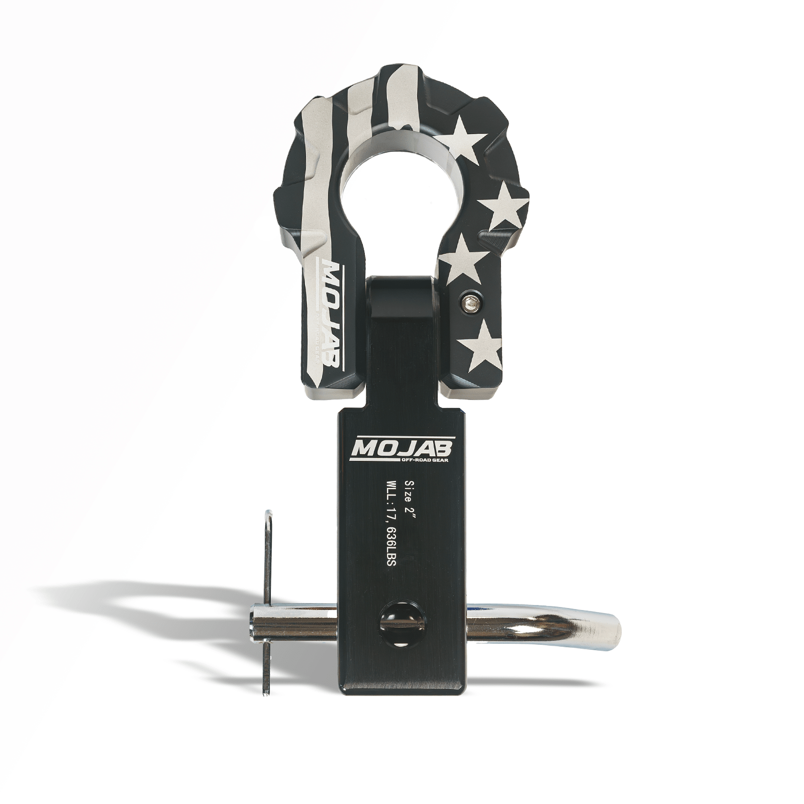 2'' Aluminum Hitch Receiver with Aluminum D - Shackle 9T (Lifetime Warranty) - Ridge & River