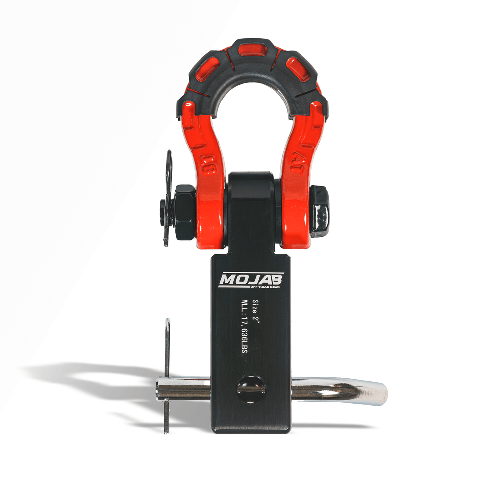 2'' Aluminum Hitch Receiver with Steel D - Shackle (LIFETIME WARRANTY) - Ridge & River