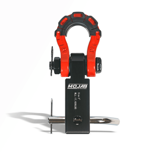 2'' Aluminum Hitch Receiver with Steel D - Shackle (LIFETIME WARRANTY) - Ridge & River