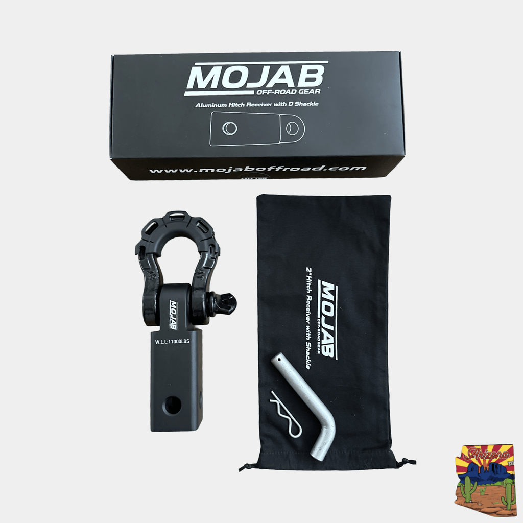 2'' Aluminum Hitch Receiver with Steel D - Shackle (LIFETIME WARRANTY) - Ridge & River