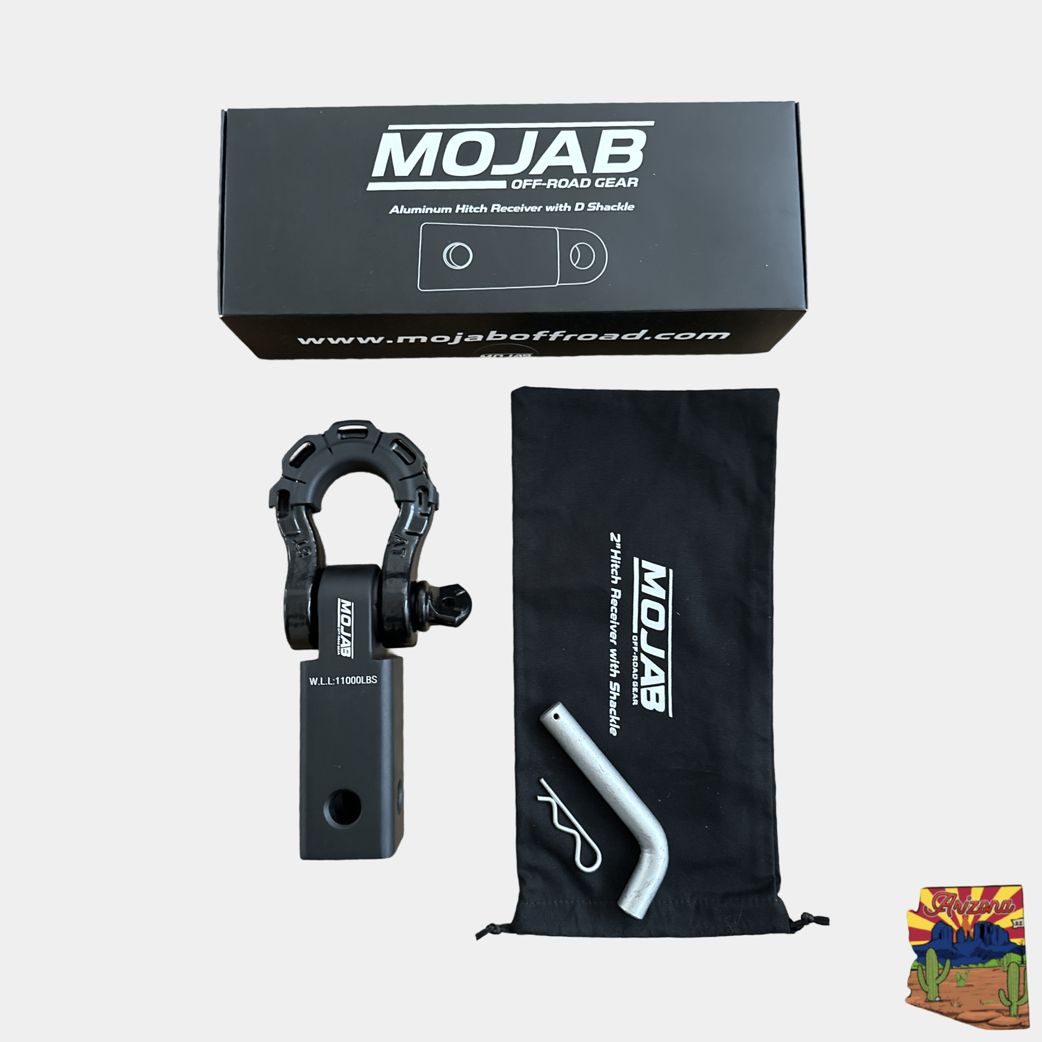 2'' Aluminum Hitch Receiver with Steel D - Shackle (LIFETIME WARRANTY) - Ridge & River