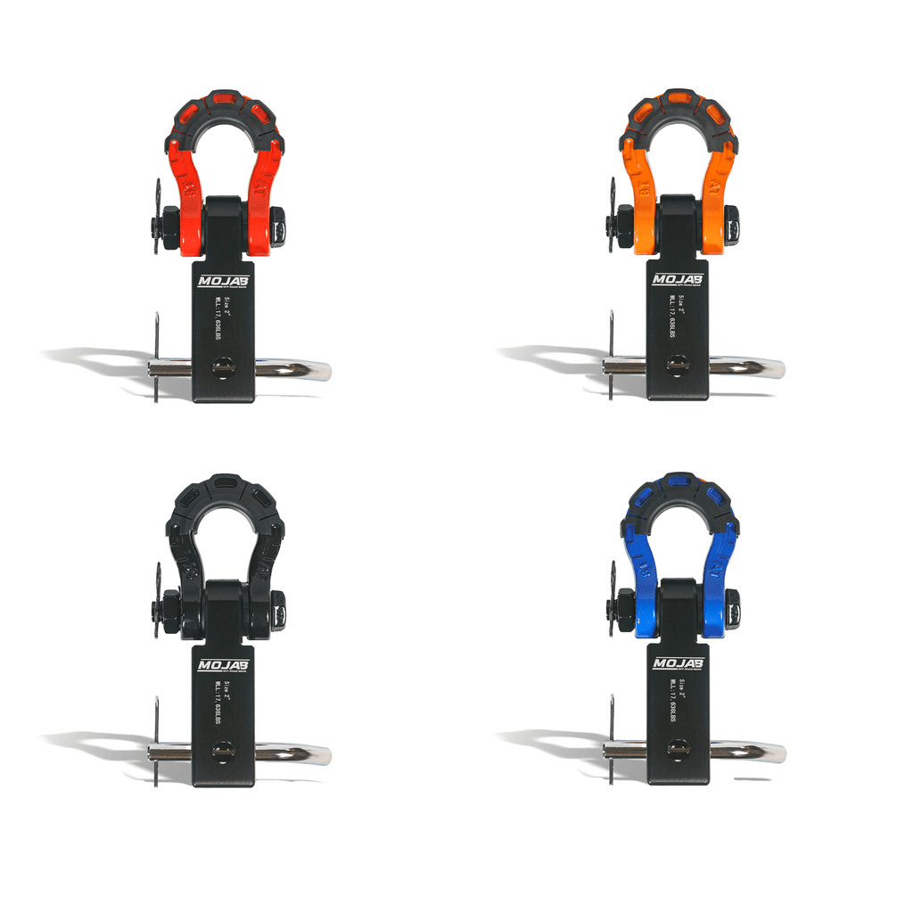 2'' Aluminum Hitch Receiver with Steel D - Shackle (LIFETIME WARRANTY) - Ridge & River