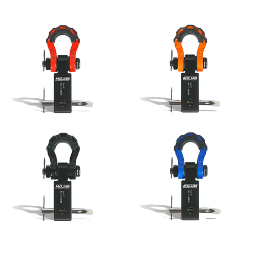 2'' Aluminum Hitch Receiver with Steel D - Shackle (LIFETIME WARRANTY) - Ridge & River