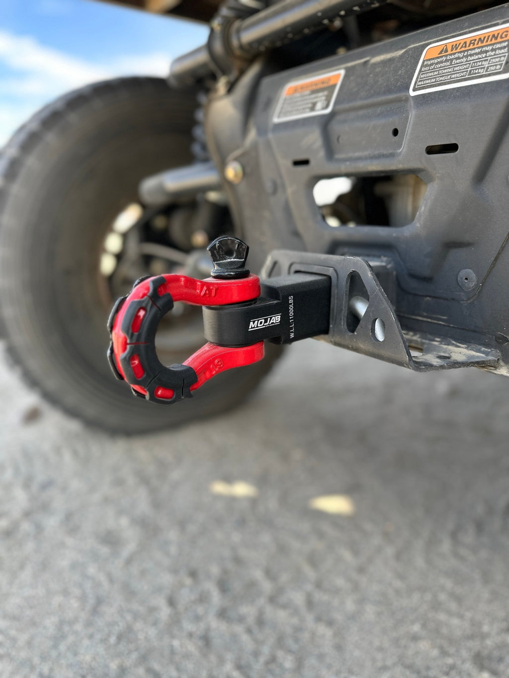 2'' Aluminum Hitch Receiver with Steel D - Shackle (LIFETIME WARRANTY) - Ridge & River