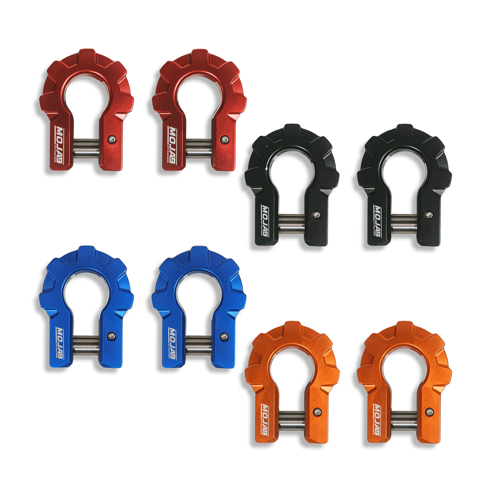 3/4'' Extreme duty Aluminum D - Shackle set (9T) (LIFETIME WARRANTY*) - Ridge & River