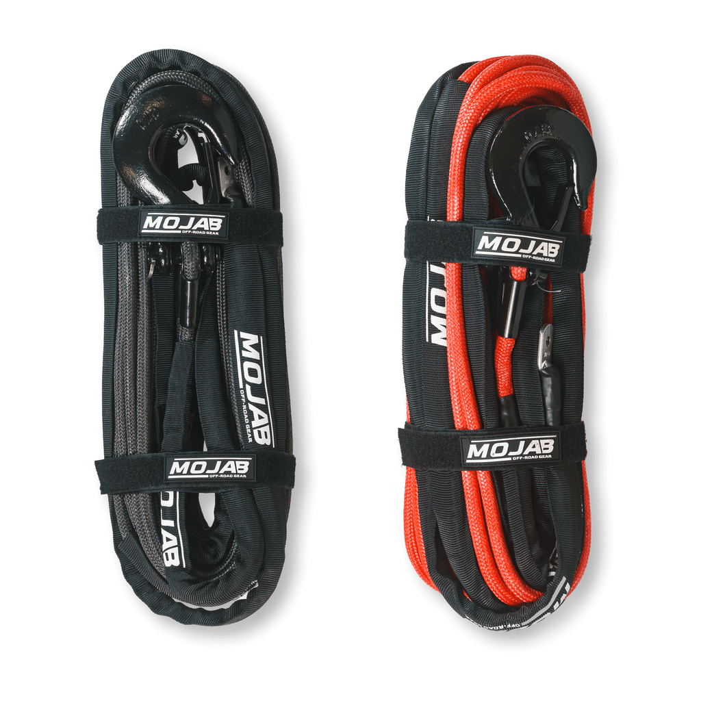 3/8'' x 85' Double Braided Winch Rope with Removeable forged winch hook - Ridge & River