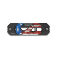 American Flag Aluminum Recessed Winch Shackle with Fairlead Kit, closed latch (LIFE TIME WARRANTY*) - Ridge & River