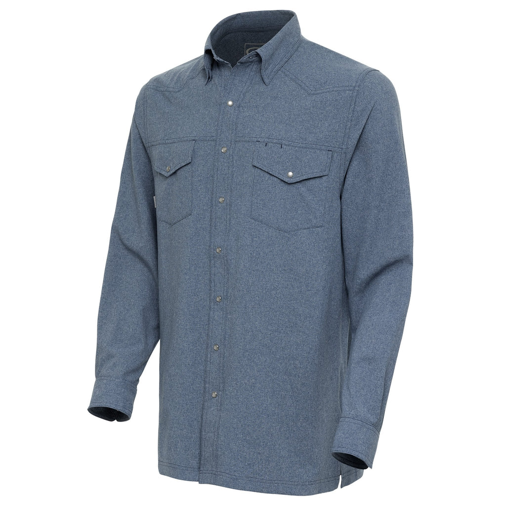 Deep Water Pearl Snap Shirt | Long Sleeve - Ridge & River