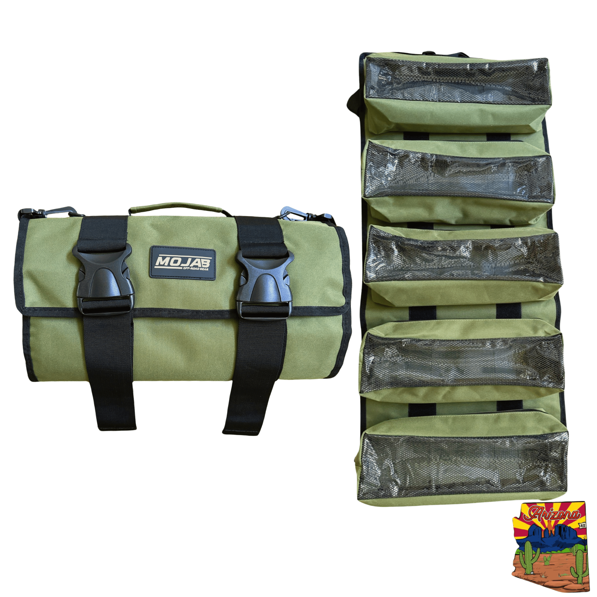 Large Canvas Tool organizer bag with 5 removeable pouches - Ridge & River
