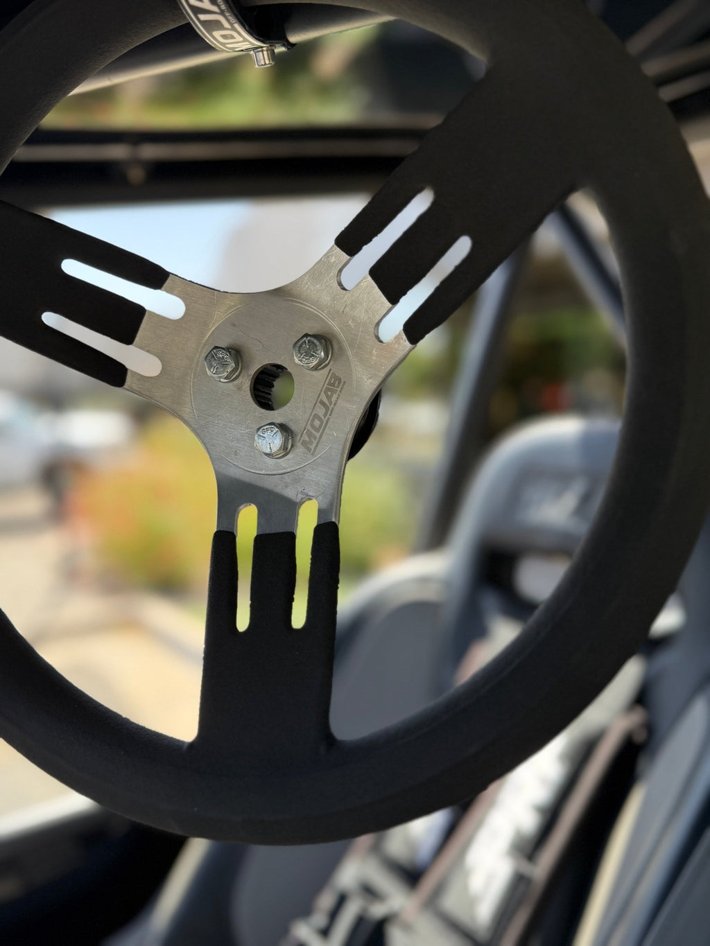 MOJAB 13" Aluminum Steering Wheel – 3 - Bolt Pattern (Extended coating spokes) - Ridge & River