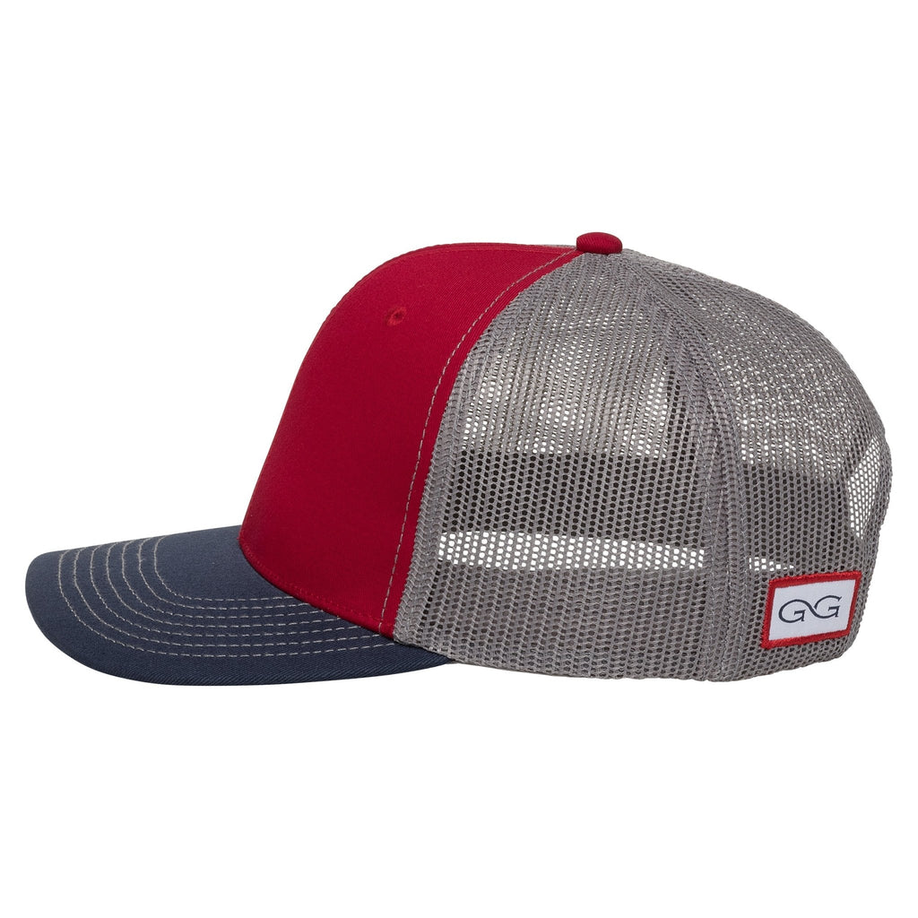 Red Cap | TriColor | Glacier MeshBack - Ridge & River