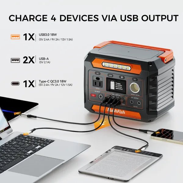RidgeVolt™ 300 Portable Power Station – 230Wh Solar Generator with AC Outlet - Ridge & River