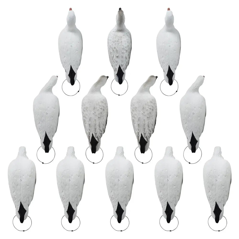Rugged Series Full Body Snow Goose Touchdown Decoys 12 - Pack - Ridge & River