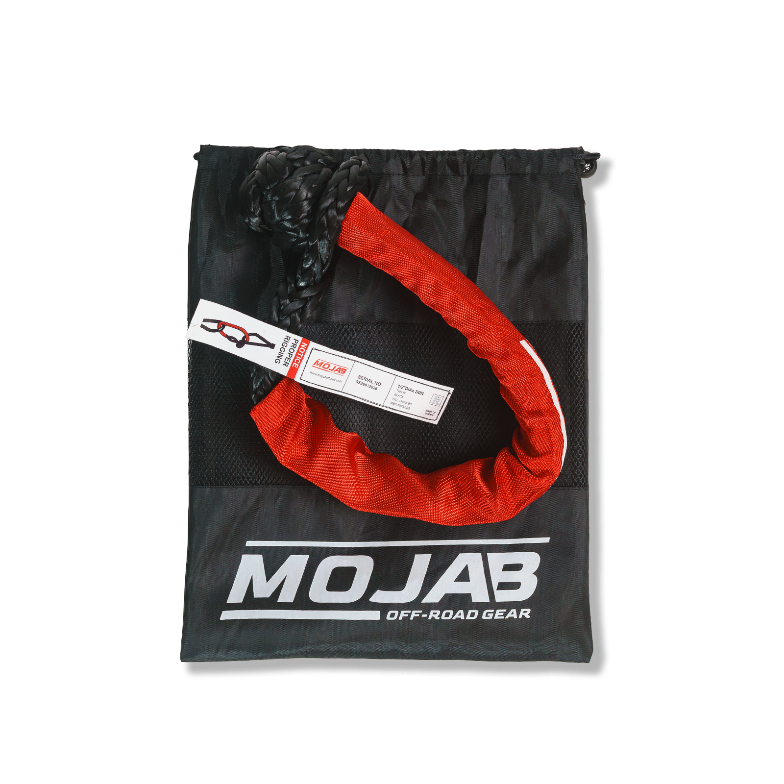 Soft Shackle 1/2'' x 24” with sleeve and bag (Single Shackle) (Lifetime Warranty) - Ridge & River