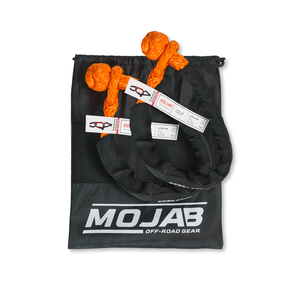 Soft Shackle 3/8'' x 24” with sleeve and bag (Set of 2 Shackles) (Lifetime Warranty) - Ridge & River