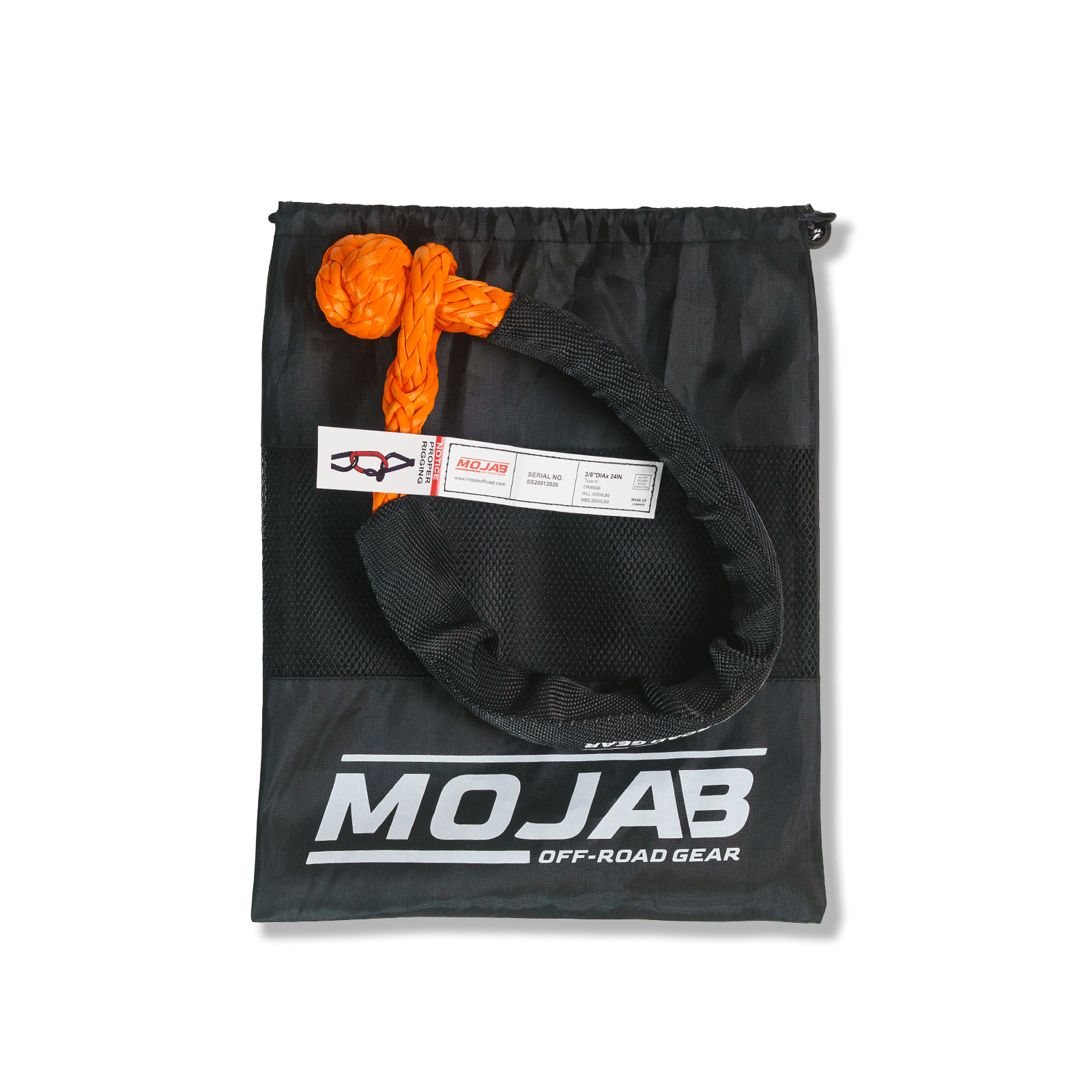 Soft Shackle 3/8'' x 24” with sleeve and bag (Single Shackle) (Lifetime Warranty) - Ridge & River