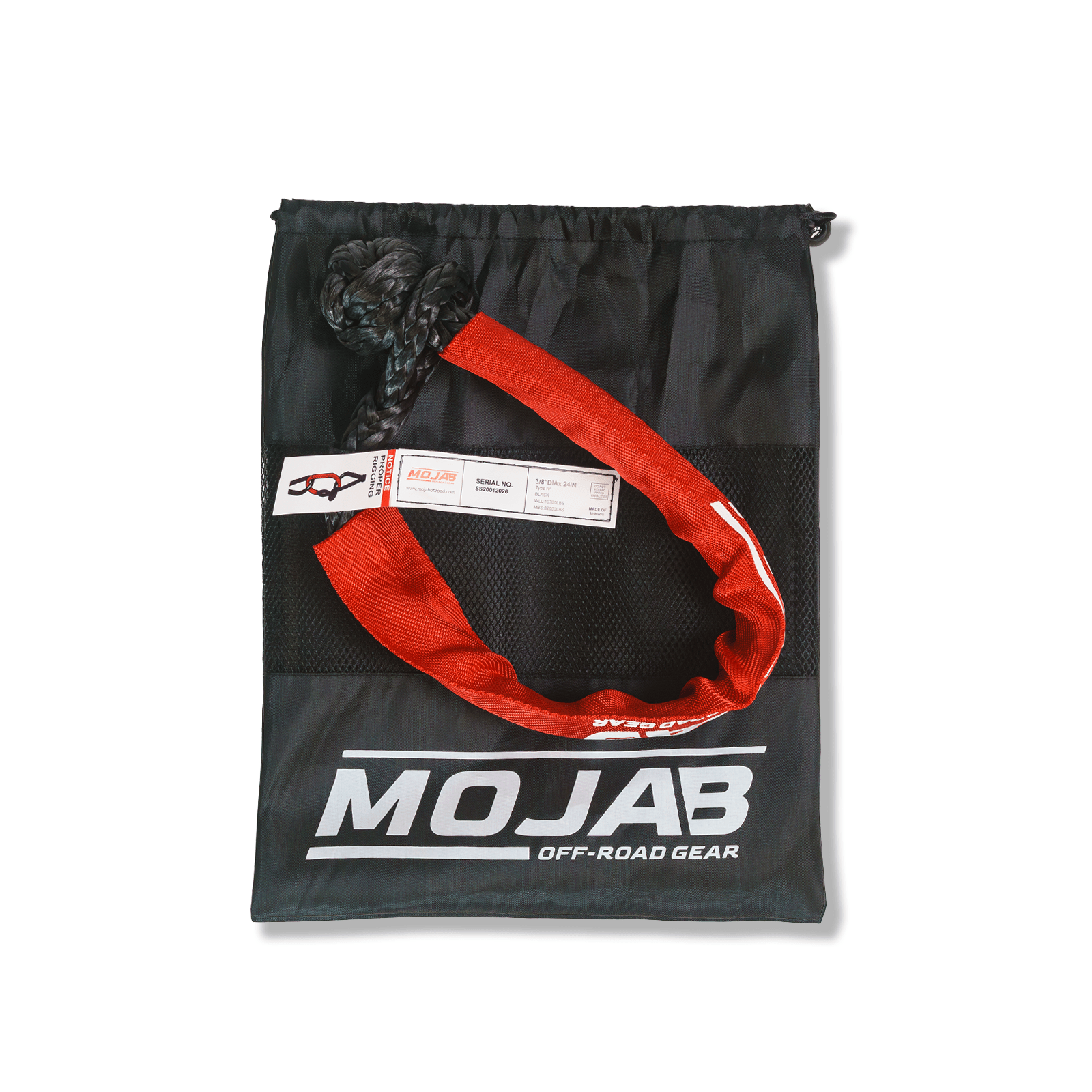 Soft Shackle 3/8'' x 24” with sleeve and bag (Single Shackle) (Lifetime Warranty) - Ridge & River